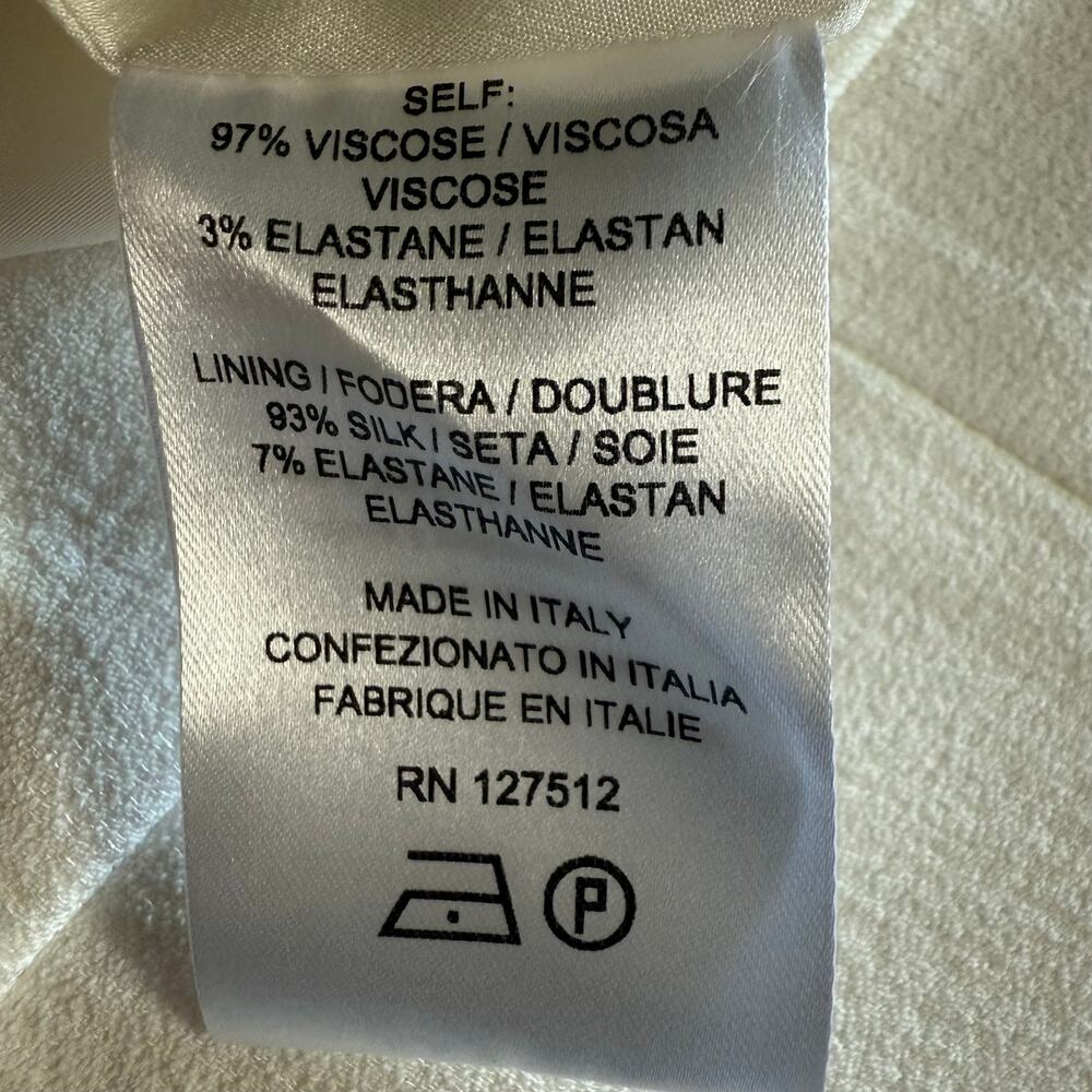 Narciso Rodriguez Wide Leg Pants Size 40 High Waisted Flat Front Side Zipper - Picture 6 of 6